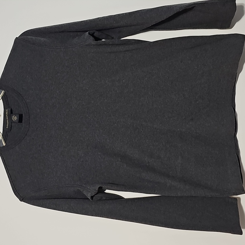 Banana Republic Men's Gray Long Sleeve Shirt Sz MEDIUM FALL WINTER